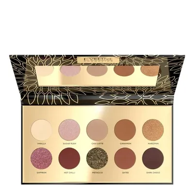 Eveline Cosmetics Spicy Cocoa Eyeshadow Palette (Paleta 10 cieni do powiek)