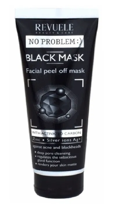 Revuele No Problem, Charcoal Black Mask Facial Peel-off (Maseczka peel off z węglem aktywowanym)