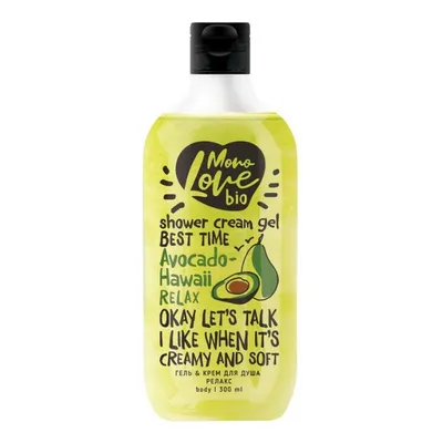 Mono Love Bio Shower Cream Gel Best Time Avocado-Hawaii (Relaksujący żel-krem pod prysznic `Awokado-Hawaje`)