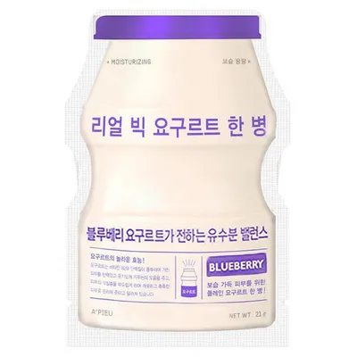 A'pieu Real Big Yogurt One Bottle-Blueberry (Maseczka balansująca)