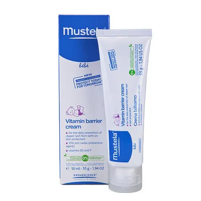 Mustela Bebe, Vitamin Barrier Cream (Krem witaminowo - ochronny do skóry pośladków)