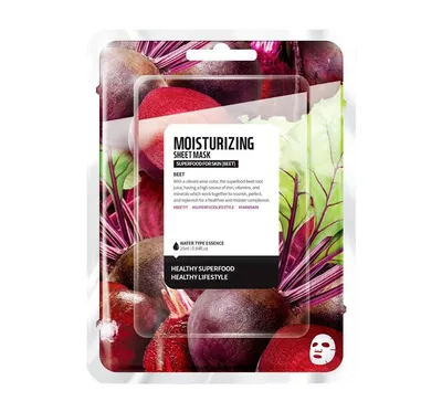 Farmskin Superfoods for Skin, Moisturizing Sheet Mask Beet (Nawilżająca maska w płachcie z burakiem)