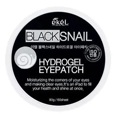 Ekel Black Snail Hydrogel Eye Patch (Hydrożelowe płatki pod oczy z mucyną czarnego ślimaka)