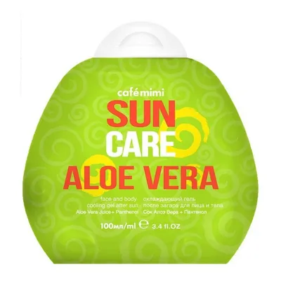 Cafe Mimi Sun Care, Żel chłodzący po opalaniu do twarzy i ciała `Aloes`