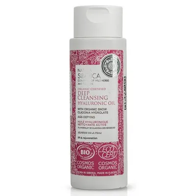 Natura Siberica Deep Cleansing Hyaluronic Oil with Organic Snow Cladonia Hydrolate (Olejek hialuronowy odmładzająco - oczyszczający z hydrolatem z cladonii śnieżnej)