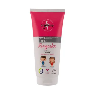 4Organic Kids, Żel do mycia dla dzieci 3+ `Różyczka`