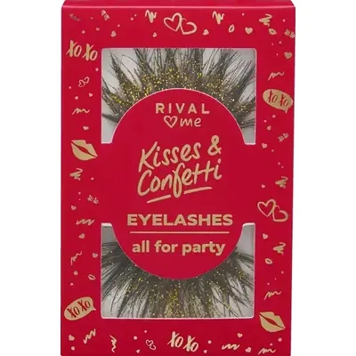 Rival Loves Me Kisses & Confetti, Lashes 01 All for Party (Sztuczne rzęsy)