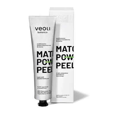 Veoli Botanica Matcha Power Peel, Multikwasowy peeling enzymatyczny