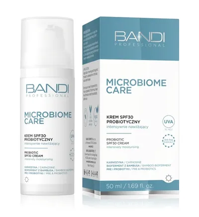 Bandi Microbiome Care, Intensively Moisturizing Probiotic Cream SPF30 (Intensywnie nawilżający krem probiotyczny SPF30)
