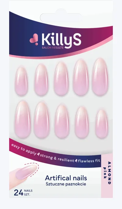 KillyS Salon Results, Artificial Nails Almond (Sztuczne paznkocie  w kształcie migdałka (różne rodzaje))