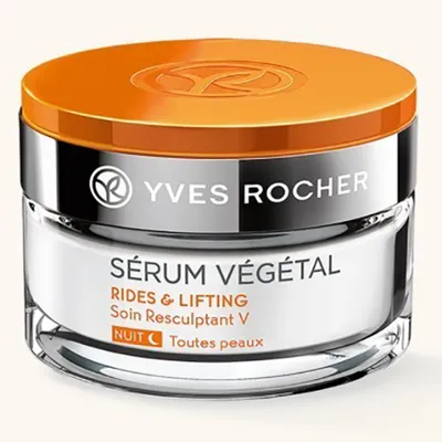 Yves Rocher Serum Vegetal, Wrinkles and Lifting V Shaping Care Nuit (Krem poprawiający gęstość skóry twarzy i szyi na noc)