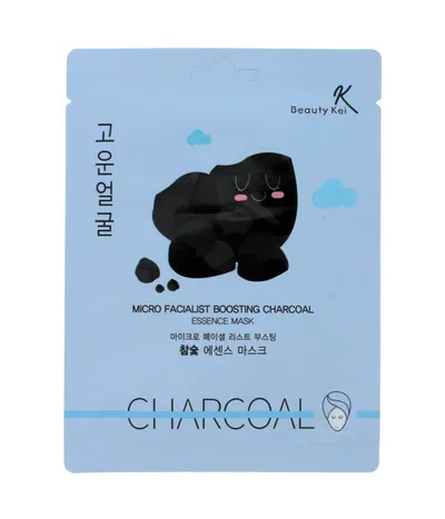 Beauty Kei Micro Facialist Boosting Charcoal Essence Mask (Oczyszczająca węglowa maska do twarzy)