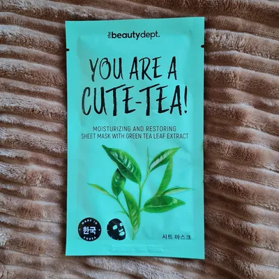 The Beauty Dept. You Are a Cute-Tea!, Moisturizing and restoring sheet mask with green tea leaf extract (Nawilżająca maseczka w płachcie)