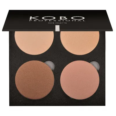 Kobo Professional Face Palette, Highlighter (Paleta 4 rozświetlaczy)
