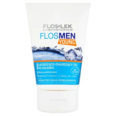 Floslek Flos Men Young, Łagodząco - chłodzący żel po goleniu