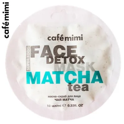 Cafe Mimi Superfood, Face Mask Detox Matcha Tea (Maseczka-scrub do twarzy `Herbata Matcha & Aloe Vera`)