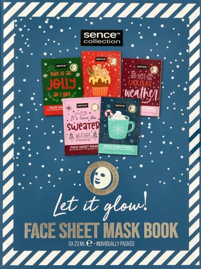 Sence Collection Let it Glow! Face Mask Sheet Book (Zestaw masek do twarzy w płachcie)