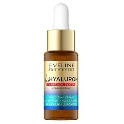 Eveline Cosmetics Bio Hyaluron, 3x Retinol System, Multinawilżające serum wypełniające zmarszczki