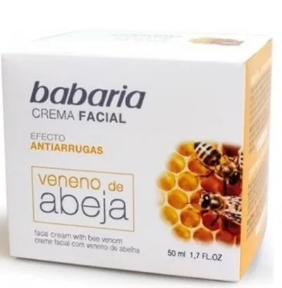 Babaria Natural Cosmetics Veneo de Abeja, Crema Facial Effecto Antiarrugas [Face Cream with Bee Venom] (Przeciwzmarszczkowy krem do twarzy z jadem pszczelim)
