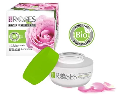 Nature of Agiva Bio Rose Water, Hydrating Day Cream (Głęboko nawilżający krem na dzień z bio wodą różaną do cery suchej i normalnej)