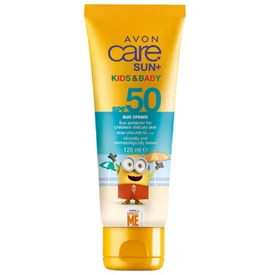 Avon Care, Sun+, Kids & Baby Minions Sun Cream SPF 50 (Krem ochronny dla dzieci SPF 50)