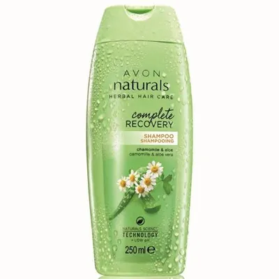 Avon Naturals, Herbal, & Repair Shampoo Chamomile & Aloe Vera [Complete Recovery, Shampoo] (Szampon do włosów normalnych i zniszczonych `Rumianek i aloes`)
