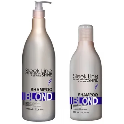 Stapiz Sleek Line, Repair & Shine, Shampoo Blond (Szampon z jedwabiem do włosów blond, siwych i rozjaśnianych)