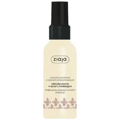 Ziaja Kuracja kaszmirowa z olejkiem amarantusowym, Odżywka płynna w spray'u modelująca