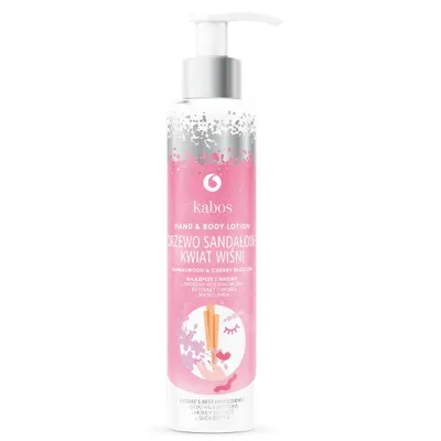 Kabos Cosmetics Hand & Body Lotion Sandalwood & Cherry Blossom (Balsam do dłoni i ciała `Drzewo sandałowe i kwiat wiśni`)
