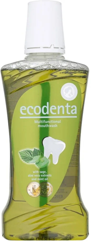 Ecodenta Sage & Aloe Vera & Mint Oil Multifunctional Mouthwash for Fresh Breath and Gum Protection (Wielofunkcyjny płyn do płukania ust)