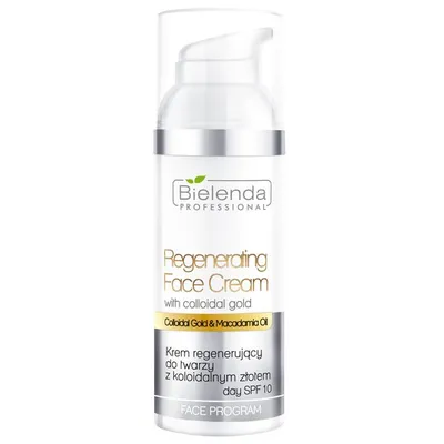 Bielenda Professional Face Program, Regenerating Face Cream with Colloidal Gold SPF 10 (Krem regenerujący do twarzy z koloidalnym złotem)