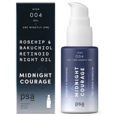 PSA Midnight Courage Rosehip & Bakuchiol Retinol Night Oil (Olejek do twarzy)