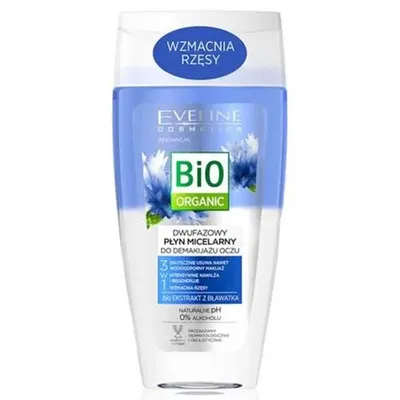 Eveline Cosmetics Bio Organic, Dwufazowy płyn micelarny do demakijażu oczu