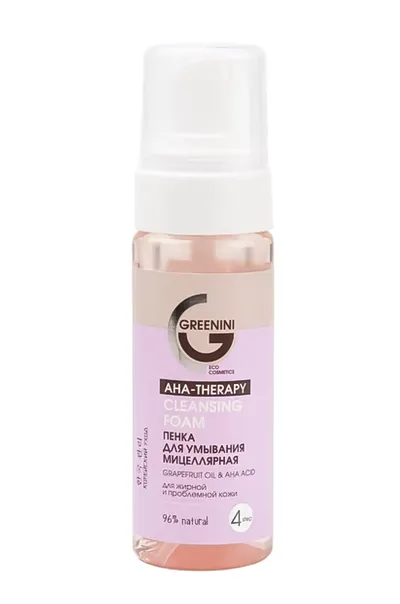 Greenini AHA Therapy, Cleansing Foam (Pianka micelarna do mycia twarzy)