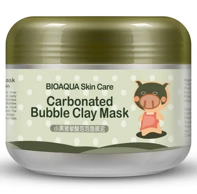 Bioaqua Black Pig, Carbonated Bubble Clay Mask (Bąbelkująca maseczka oczyszczająca)