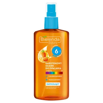 Bielenda Bikini, Karotenowy olejek do opalania SPF 6 (nowa wersja)