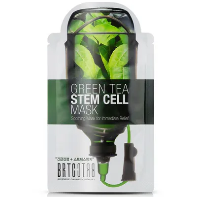 BRTC Green Tea Stem Cell, Mask (Maska z komórkami macierzystymi herbaty)