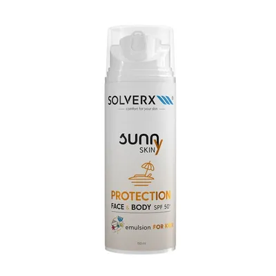 Solverx Sunny Skin Protection, Face & Body Emulsion for Kids SPF 50+ (Emulsja do twarzy i ciała dla dzieci z SPF 50+)