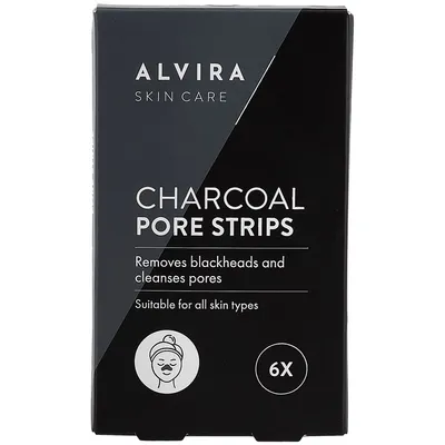 Alvira Skin Care, Charcoal Pore Strips (Paski oczyszczające pory z węglem drzewnym)