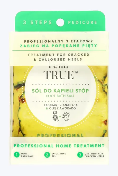 Femi True 3 Steps Pedicure (Zabieg do stóp na popękane pięty 3-etapowy z ekstraktem z ananasa i olejek z awokado)