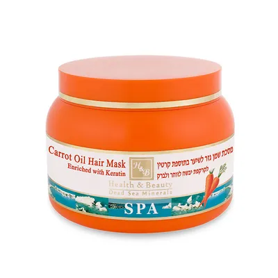 Health & Beauty Dead Sea Minerals, Carrot Oil Hair Mask Eriched with Keratin (Maseczka marchewkowa do włosów)