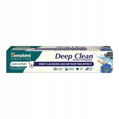 Himalaya Herbals Gum Expert Deep Clean Herbal Toothpaste (Głęboko oczyszczająca ziołowa pasta do zębów z węglem aktywnym)