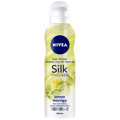 Nivea Silk Mousse, Jedwabisty mus do mycia ciała o zapachu limonki i moringa