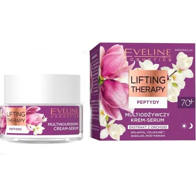 Eveline Cosmetics Lifting Therapy Peptydy, Multiodżywczy krem-serum 70+