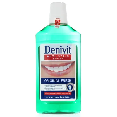 Denivit Anti-Stain Expert Original Fresh, Płyn do płukania jamy ustnej
