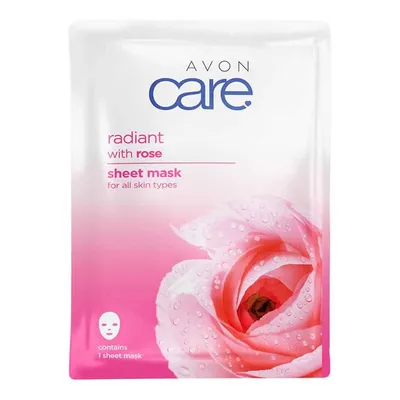 Avon Care, Rose Radiance Sheet Mask (Rozjaśniająca maseczka w płachcie z ekstraktem różanym)