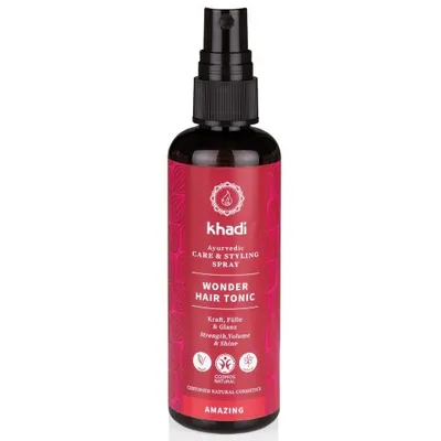 Khadi Ajurvedic Care & Styling Spray, Wonder Hair Tonic (Wzmacniająca mgiełka do włosów  `Pielęgnacja i stylizacja`)