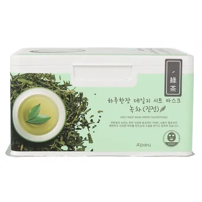 A'pieu Daily Sheet Mask Green Tea (Maseczki w płachcie na bazie ekstraktem z zielonej herbaty)