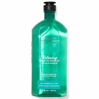 Bath & Body Works Aromatherapy, Relaxing Seaside Breeze Sandalwood & Eucalyptus Body Wash + Foam Bath (Płyn do mycia i do kąpieli)