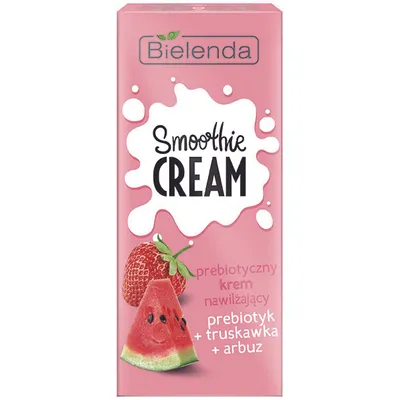 Bielenda Smoothie Cream, Prebiotyczny krem nawilżający `Prebiotyk + truskawka + arbuz`